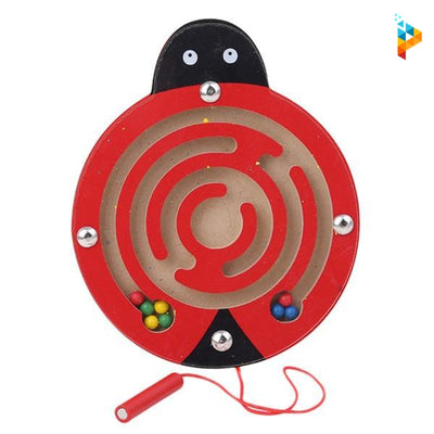 La Coccinelle Labyrinthe magnétique en bois Educatif