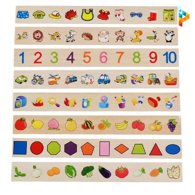 Mathématique cognitive Montessori Puzzle 3D en bois