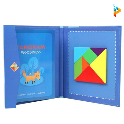 Tangram Montessori magnétique Puzzle en bois 3D Educatif