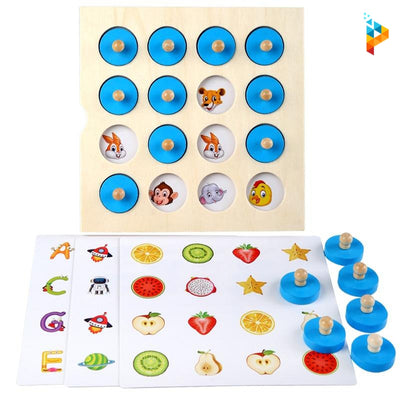 Montessori puzzle en bois jeu de mémoire