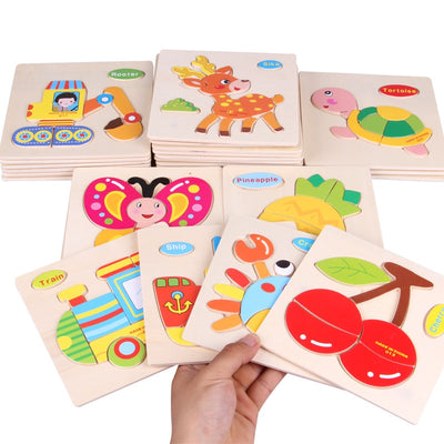La Pomme Montessori Puzzle en bois Educatif