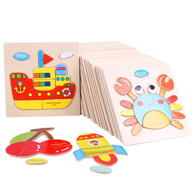 L'hélicoptère Montessori Puzzle en bois Educatif