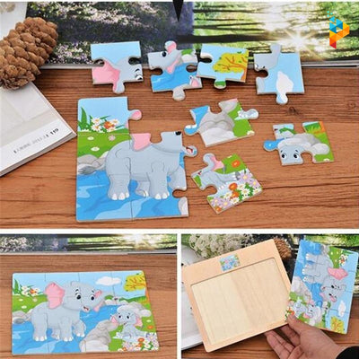 Puzzle en bois avec Tableau Montessori enfant