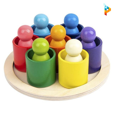 Les Pions Montessori Puzzle en Bois Educatif