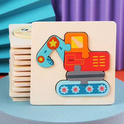 L'excavateur Montessori engins Puzzle 3D Educatif