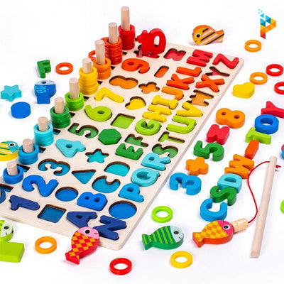 L'arithmétique Montessori Puzzle 3D en bois Educatif