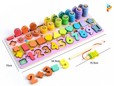 L'arithmétique Montessori Puzzle 3D en bois Educatif