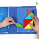 Tangram Montessori magnétique Puzzle en bois 3D Educatif