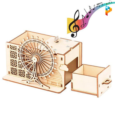 Grande roue Puzzle 3D en bois Boîte à musique