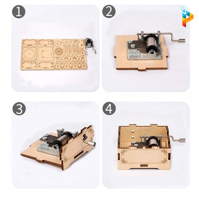 Piano droit Puzzle 3D en bois Boîte à musique