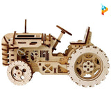Puzzle en bois 3D tracteur vintage-Puzzledebois ™