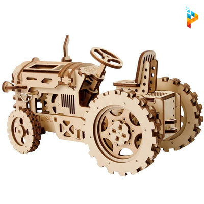 Puzzle en bois 3D tracteur vintage-Puzzledebois ™