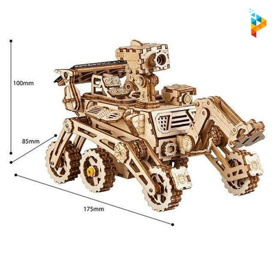 Robot de l'espace lunaire à énergie solaire puzzle 3D maquette en bois-Puzzledebois ™