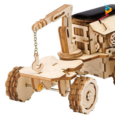 Robot de l'espace lunaire transporteur à énergie solaire puzzle 3D maquette en bois-Puzzledebois ™