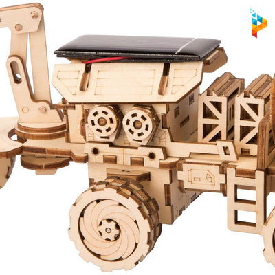 Robot de l'espace lunaire transporteur à énergie solaire puzzle 3D maquette en bois-Puzzledebois ™