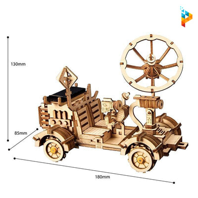 Robot Rambler Rover de l'espace lunaire à énergie solaire puzzle 3D maquette en bois-Puzzledebois ™