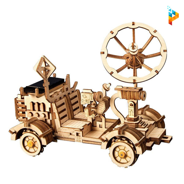 Robot Rambler Rover de l'espace lunaire à énergie solaire puzzle 3D maquette en bois-Puzzledebois ™