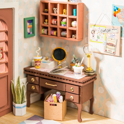 Salle à manger de Chloé maison de poupée puzzle 3D en bois-Puzzledebois ™