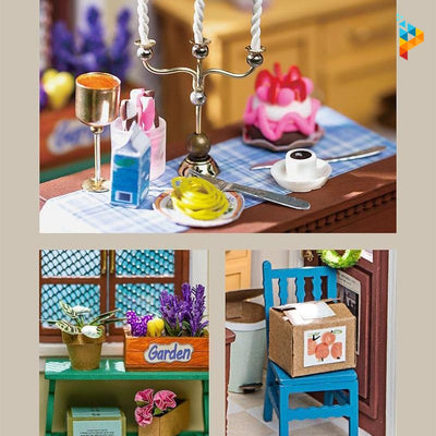 Salle à manger de Chloé maison de poupée puzzle 3D en bois-Puzzledebois ™