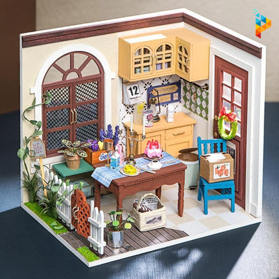 Salle à manger de Chloé maison de poupée puzzle 3D en bois-Puzzledebois ™