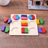 Triples formes géométriques Montessori puzzle en bois éducatif enfant-Puzzledebois ™