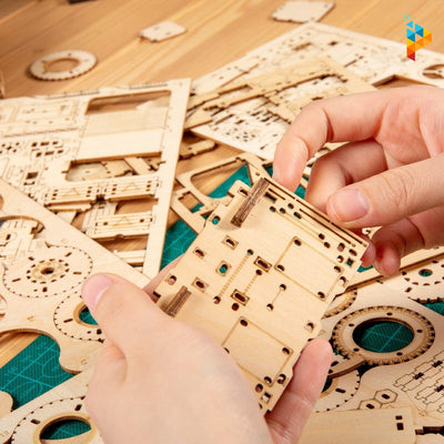 Truck américain camion de transport puzzle 3D en bois-Puzzledebois ™