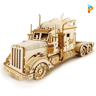 Truck américain camion de transport puzzle 3D en bois-Puzzledebois ™