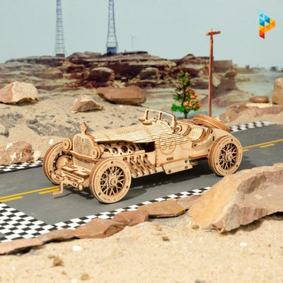 Voiture de course collection Grand Prix puzzle 3D en bois-Puzzledebois ™