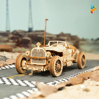 Voiture de course collection Grand Prix puzzle 3D en bois-Puzzledebois ™