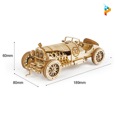 Voiture de course collection Grand Prix puzzle 3D en bois-Puzzledebois ™