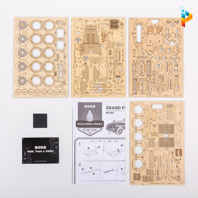 Voiture de course collection Grand Prix puzzle 3D en bois-Puzzledebois ™