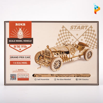 Voiture de course collection Grand Prix puzzle 3D en bois-Puzzledebois ™